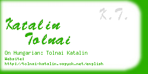 katalin tolnai business card